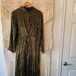 Petersyn Olive Striped Maxi Dress